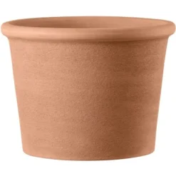 Deroma Pflanztopf Bordato Primitivo White Ø 43 Cm Terrakotta-Tonweiß