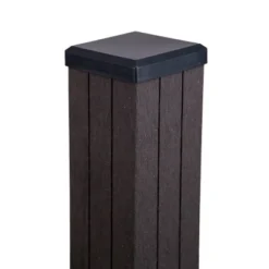 GroJa Fertigzaun Pfosten Zum Aufdübeln Inkl. Kappe Anthrazit 7 X 7 X 100 Cm