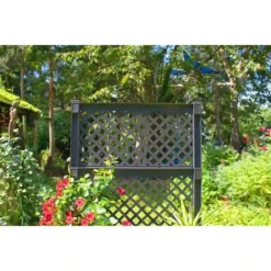 KHW Pflanzkasten Groß Mit Spalier 2-tlg. Anthrazit 140 Cm X 100 Cm X 43 Cm -Günstiges Heissner Geschäft 836756 4264 10