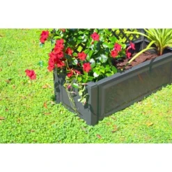 KHW Pflanzkasten Groß Mit Spalier 2-tlg. Anthrazit 140 Cm X 100 Cm X 43 Cm -Günstiges Heissner Geschäft 836756 4264 7