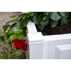 KHW Pflanzkasten Groß M. Zentralspalier 2-tlg. Weiß 140 Cm X 100 Cm X 43 Cm -Günstiges Heissner Geschäft 836757 4164 3