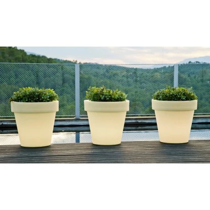 Beleuchteter Blumentopf Magnolia LED Ø 30 Cm X 29 Cm Weiß EEK: A+ 5 Beleuchteter Blumentopf Magnolia LED Ø 30 Cm X 29 Cm Weiß EEK: A+ – Bild 3