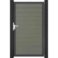 GroJa Solid Steckzauntor 100 X 180 Cm Grau Rahmen DB703