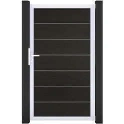 GroJa Solid Grande Premium Steckzauntor 100 X 180 Cm Schwarz Rahmen EV1