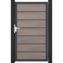 GroJa Solid Grande Premium Steckzauntor 100 X 180 Cm Bi-Color Rahmen DB703