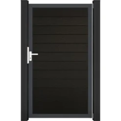 GroJa Solid Steckzauntor 100 X 180 Cm Bi-Color SchwarzRahmen DB703