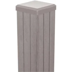 GroJa Fertigzaun-Pfosten Zum Aufdübeln 7 Cm X 7 Cm X 190 Cm Bi-Color Sand