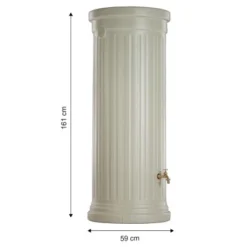 Garantia Regenwassertank 330 L Sandbeige Ø 59 Cm -Günstiges Heissner Geschäft 8527848 VM01