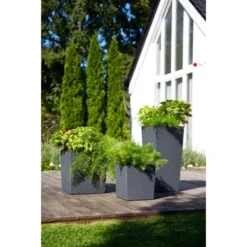 Siena Garden Pflanzgefäß Modern Marle Graphit 25x25x26,0 Cm -Günstiges Heissner Geschäft 8629701 1346 6