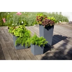 Siena Garden Pflanzgefäß Modern Marle Graphit 25x25x26,0 Cm -Günstiges Heissner Geschäft 8629701 1346 8