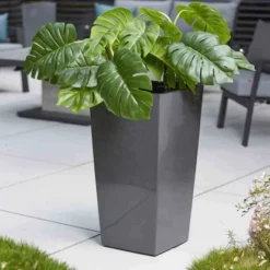 Siena Garden Pflanzgefäß Modern Lyon Anthrazit 35x35x68,0 Cm -Günstiges Heissner Geschäft 8630329 1346 5
