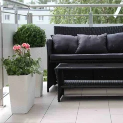 Siena Garden Pflanzgefäß Modern Paris Weiß 40x40x75,3 Cm 13 Siena Garden Pflanzgefäß Modern Paris Weiß 40x40x75,3 Cm -Günstiges Heissner Geschäft 8630428 1346 6