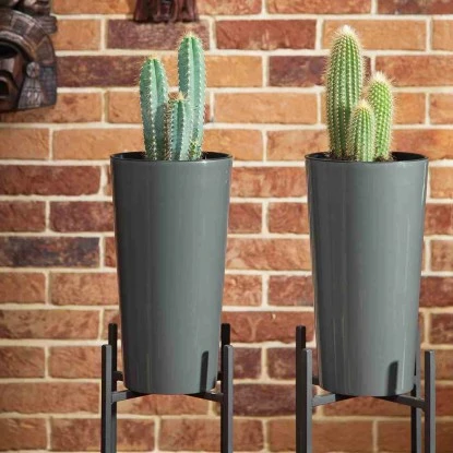 Siena Garden Pflanzgefäß Modern Lille Anthrazit Ø 30x57,0 Cm 5 Siena Garden Pflanzgefäß Modern Lille Anthrazit Ø 30x57,0 Cm – Bild 3