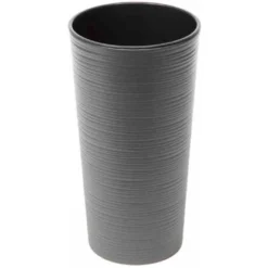 Siena Garden Pflanzgefäß Modern Locon Graphit Ø 25x46,5 Cm