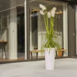 Siena Garden Pflanzgefäß Modern Lille Weiß Ø 25x46,5 Cm -Günstiges Heissner Geschäft 8631400 1346 5