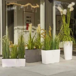 Siena Garden Pflanzgefäß Modern Lille Weiß Ø 25x46,5 Cm -Günstiges Heissner Geschäft 8631400 1346 6