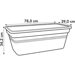 Elho Übertopf Green Basics Eckig 34,5 Cm X 77 Cm Mild Terra -Günstiges Heissner Geschäft 8711904155056 4667 04