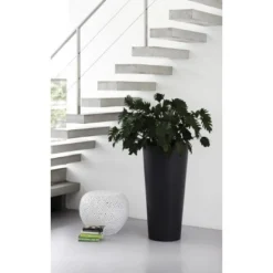 Elho Blumentopf Pure Straight Hoch Ø 38,5 Cm Anthrazit -Günstiges Heissner Geschäft 8711904193966 4667 05