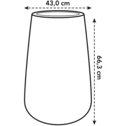 Elho Blumentopf Pure Cone Hoch Ø 43 Cm Schwarz -Günstiges Heissner Geschäft 8711904253516 4667 04