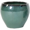 M Collections Pflanztopf Belly Falling Glazed 20 Cm X 20 Cm Celadon -Günstiges Heissner Geschäft 8714075326195 4635 S 01