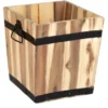 M Collections Pflanzkasten Acacia Barrel 28 Cm X 28 Cm Natur FSC® -Günstiges Heissner Geschäft 8714075338495 4635 S 01