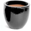 M Collections Pflanztopf Egg Pot Glazed 42 Cm X 42 Cm Schwarz