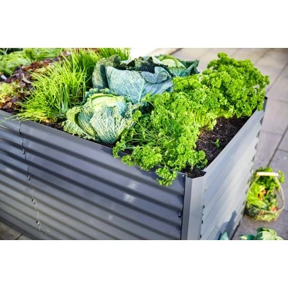 Metall-Hochbeet Anthrazit 150 Cm X 70 Cm X 70 Cm 4 Metall-Hochbeet Anthrazit 150 Cm X 70 Cm X 70 Cm – Bild 2