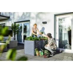 Metall-Hochbeet Anthrazit 150 Cm X 70 Cm X 70 Cm 14 Metall-Hochbeet Anthrazit 150 Cm X 70 Cm X 70 Cm -Günstiges Heissner Geschäft 8714255 4