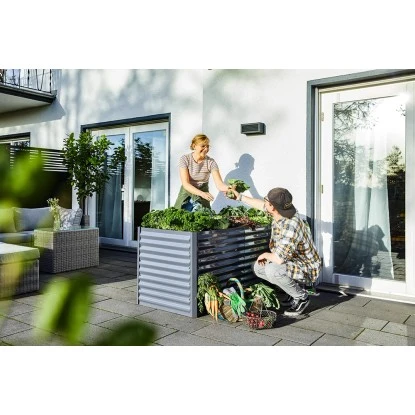 Metall-Hochbeet Anthrazit 150 Cm X 70 Cm X 70 Cm 6 Metall-Hochbeet Anthrazit 150 Cm X 70 Cm X 70 Cm – Bild 4