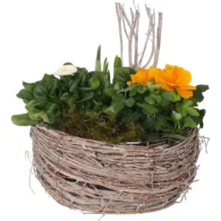 Frühling-Arrangement Im Zink-Gefäß Ø Ca. 21 Cm