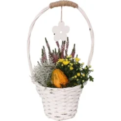 Herbst-Arrangement Im Henkelkorb Ø Ca. 28 Cm