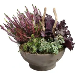 Herbst-Arrangement Im Ton-Gefäß Ø Ca. 27 Cm