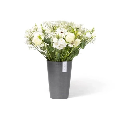 Ecopots Vase Pisa Grau 17,5 Cm X 3 Cm 4 Ecopots Vase Pisa Grau 17,5 Cm X 3 Cm – Bild 2