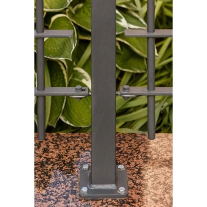 Eleo Pfosten A Zaun Pulverbeschichtet DB703 4 Eleo Pfosten A Zaun Pulverbeschichtet DB703 – Bild 2