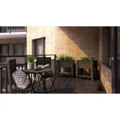 Andrewex Hochbeet Auf Rädern Anthrazit 80 Cm X 50 Cm FSC® -Günstiges Heissner Geschäft 9495177