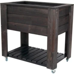 Andrewex Hochbeet Auf Rädern Anthrazit 80 Cm X 50 Cm FSC®