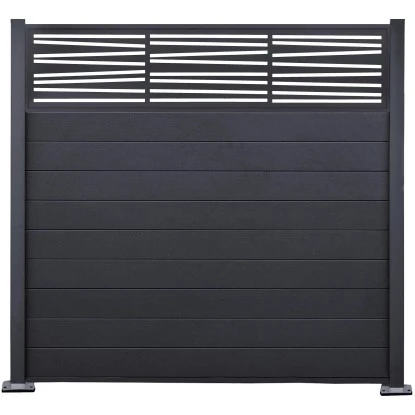 WPC Zaunpaneele 3 Stück 177 Cm X 15 Cm X 2,1 Cm Anthrazit 7 WPC Zaunpaneele 3 Stück 177 Cm X 15 Cm X 2,1 Cm Anthrazit – Bild 5