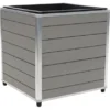 WPC Quader Monaco Grau Mit Alurahmen Silber Mit PP-Pflanzeinsatz 43 X 43 X 42 Cm 2 WPC Quader Monaco Grau Mit Alurahmen Silber Mit PP-Pflanzeinsatz 43 X 43 X 42 Cm -Günstiges Heissner Geschäft 962662 1316 01