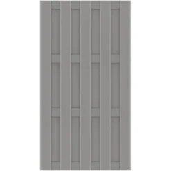 Sichtschutzelement Jumbo WPC Grau Alu-Riegel 179 Cm X 95 Cm