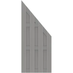 Sichtschutzelement Jumbo WPC Grau Anschluss Alu-Riegel 179 Cm X 179 Cm