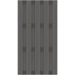 Sichtschutzelement Jumbo WPC Anthrazit Alu-Riegel 179 Cm X 95 Cm