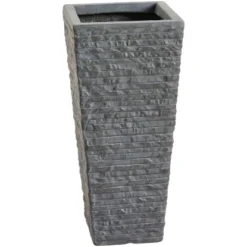 Pflanztopf Valsonne 65 Cm X 31 Cm X 31 Cm Anthrazit