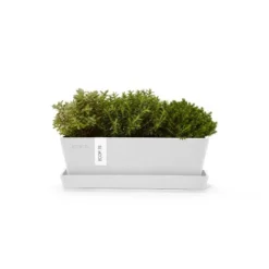 Ecopots Pflanztopf Bruges Mini Weiß 25 Cm X 9 Cm X 8,4 Cm -Günstiges Heissner Geschäft Bruges25SaucerPureWhite 01