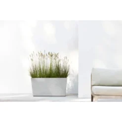 Ecopots Pflanztopf Paris Rollen Weißgrau 100 Cm X 40 Cm X 50 Cm -Günstiges Heissner Geschäft ParisWheels100WhiteGrey 90