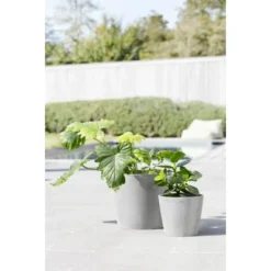 Ecopots Pflanztopf Amsterdam Weißgrau 30 Cm X 26 Cm -Günstiges Heissner Geschäft WaterReservoirWhiteGrey 90 1