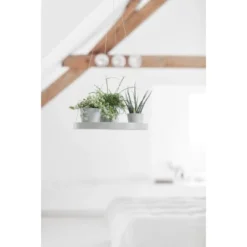 Ecopots Untersetzer Hängend Weißgrau 36 Cm X 3 Cm -Günstiges Heissner Geschäft angingSaucer36WhiteGrey 90