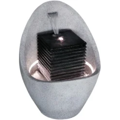 Großer Design-Gartenbrunnen In Ei-Form 49,5 Cm X 49,5 Cm X 66,5 Cm -Günstiges Heissner Geschäft artenbrunnenwasserspiel 02 1