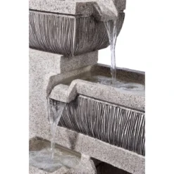 Großer Design-Gartenbrunnen Mit 4 Stufen 38,7 Cm X 32,3 Cm X 80,3 Cm -Günstiges Heissner Geschäft artenbrunnenwasserspiel 05