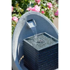 Großer Design-Gartenbrunnen In Ei-Form 49,5 Cm X 49,5 Cm X 66,5 Cm -Günstiges Heissner Geschäft artenbrunnenwasserspiel 07 1