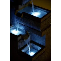 Großer Design-Gartenbrunnen Mit 4 Stufen 38,7 Cm X 32,3 Cm X 80,3 Cm -Günstiges Heissner Geschäft artenbrunnenwasserspiel 10